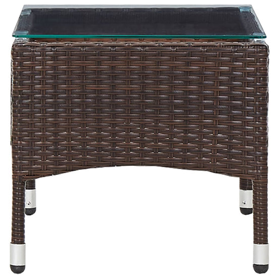 Salontafel 60x40x36 cm poly rattan bruin MeubelReus