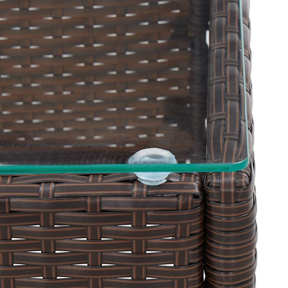 Salontafel 60x40x36 cm poly rattan bruin MeubelReus