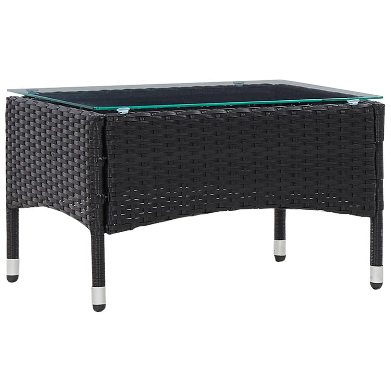 Salontafel 60x40x36 cm poly rattan zwart MeubelReus