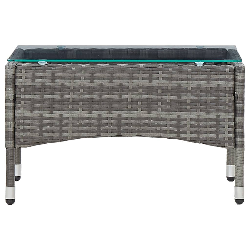 Salontafel 60x40x36 cm poly rattan grijs MeubelReus