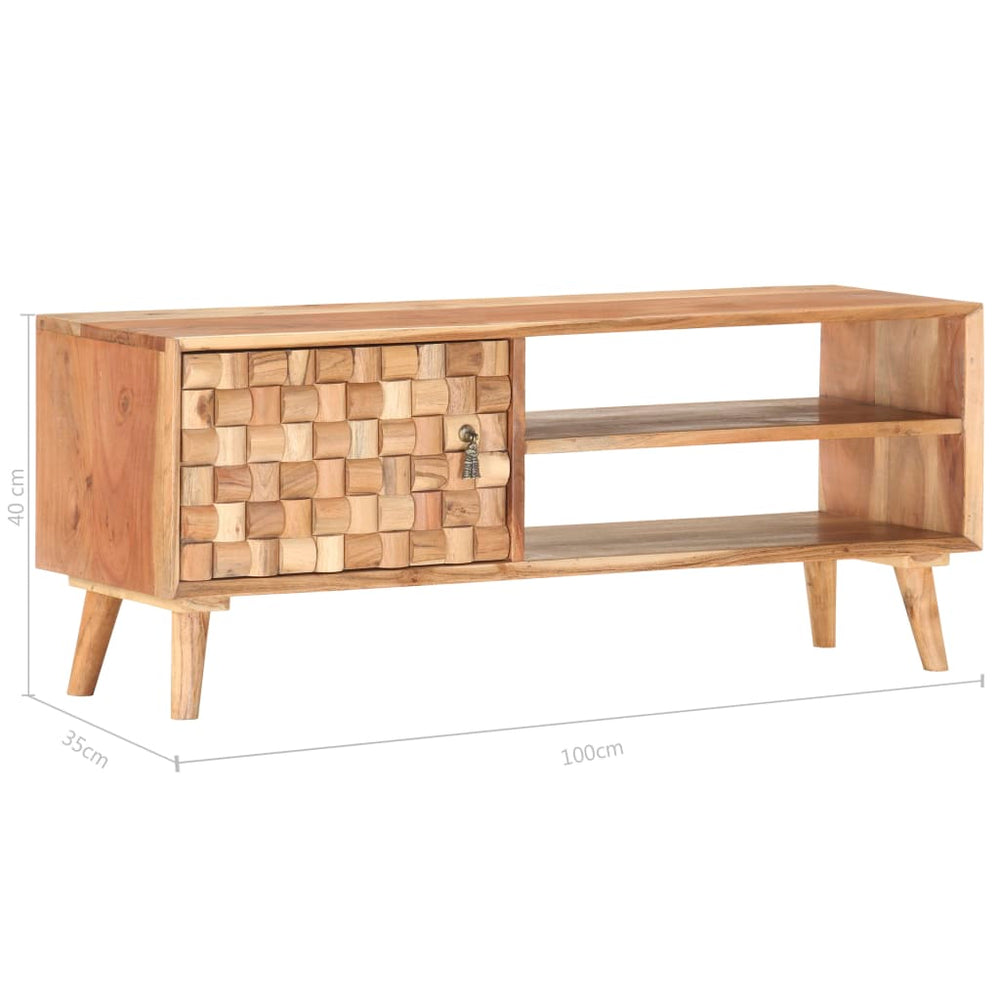 Tv-meubel 100x35x40 cm massief acaciahout MeubelReus
