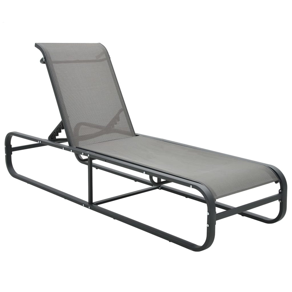 Ligbed aluminium en textileen MeubelReus