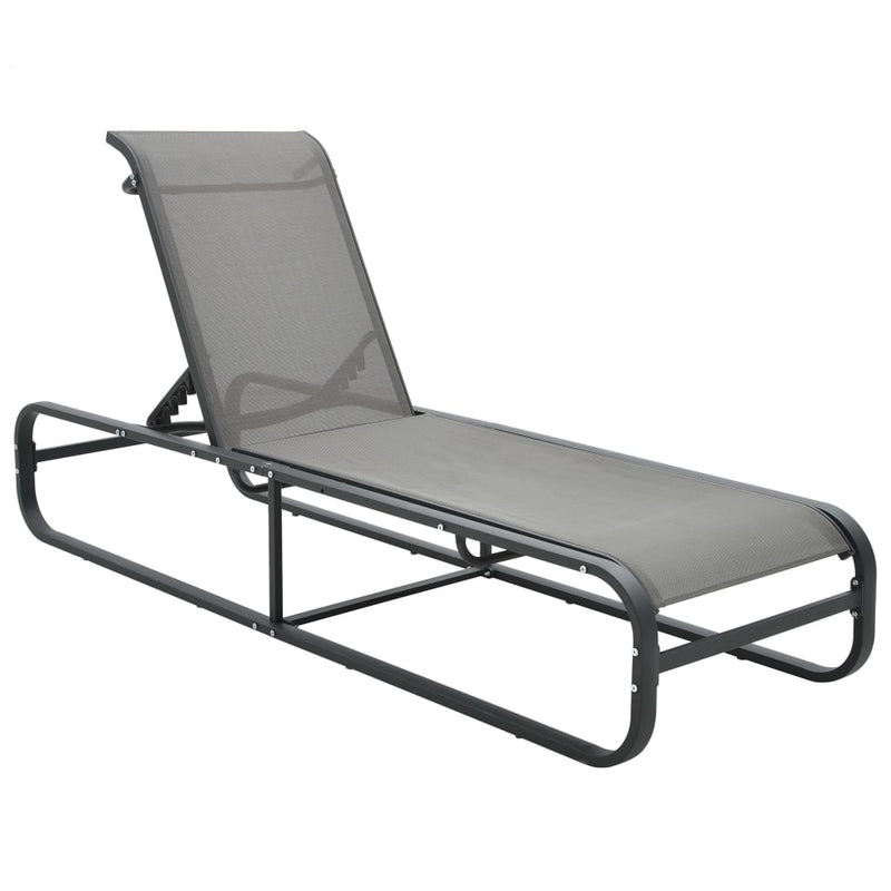 Ligbed aluminium en textileen MeubelReus
