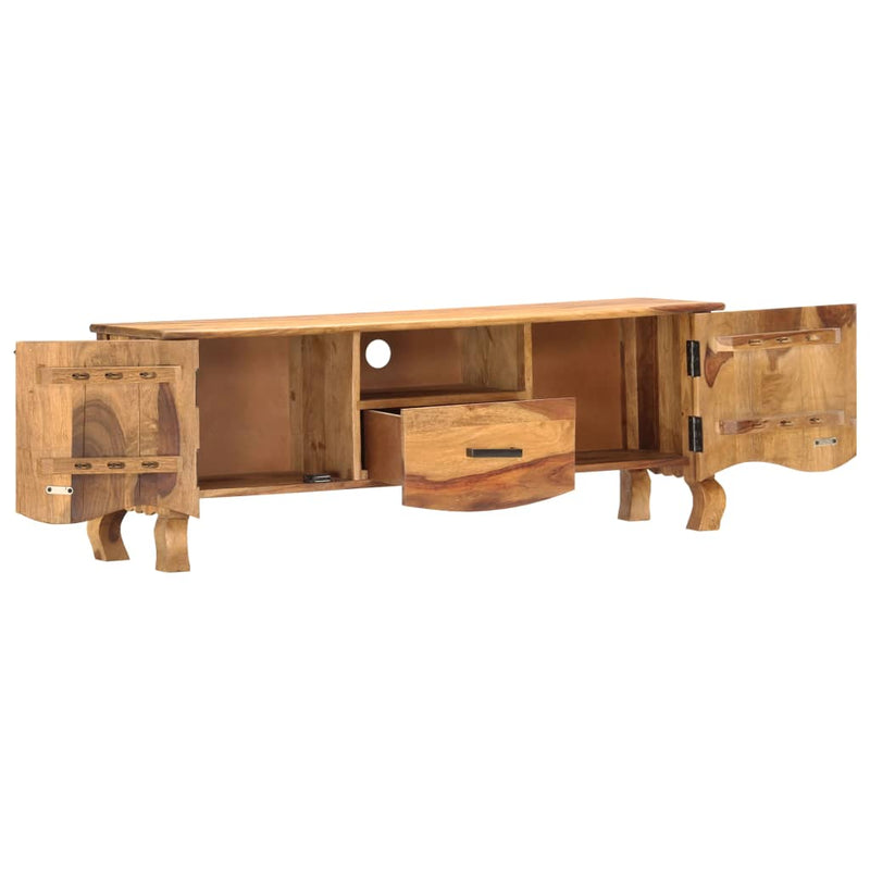 Tv-meubel 115x30x42 cm massief sheeshamhout MeubelReus