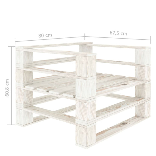 Tuinfauteuil pallet hout wit MeubelReus