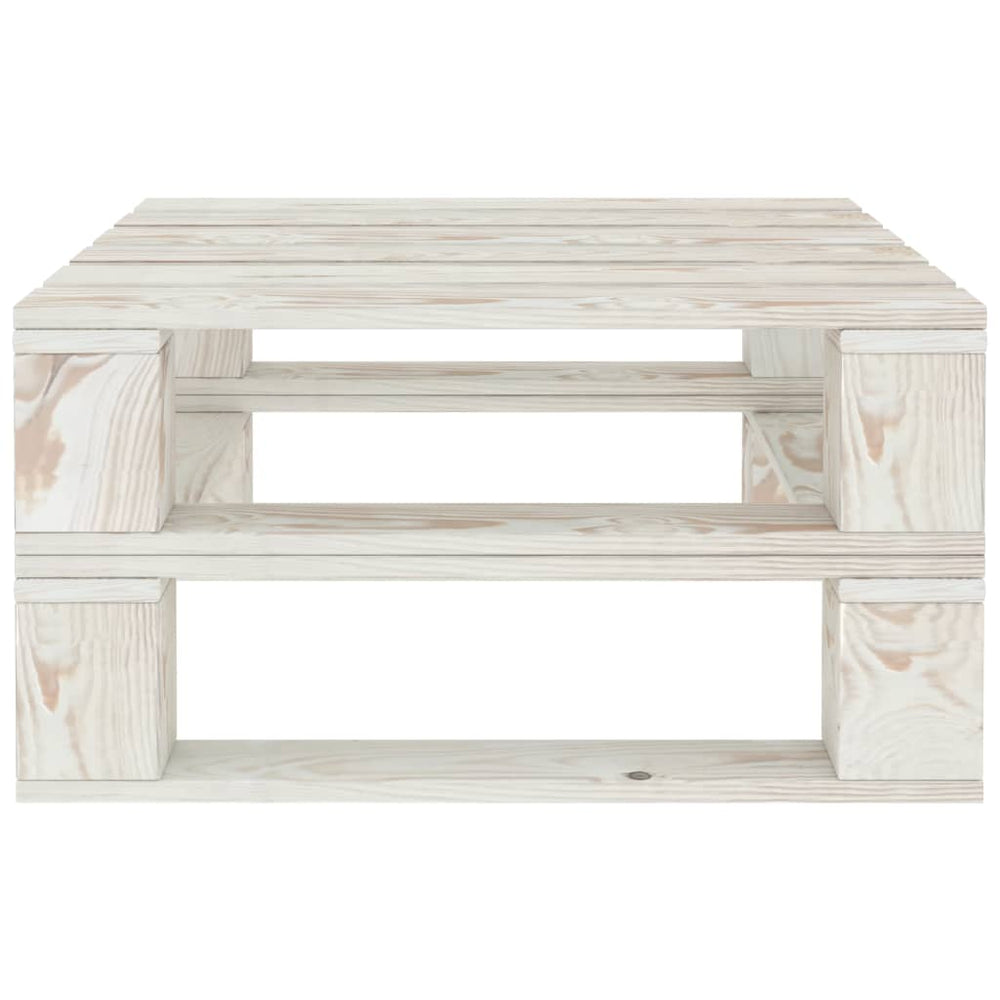 Tuintafels 2 st pallet hout wit MeubelReus