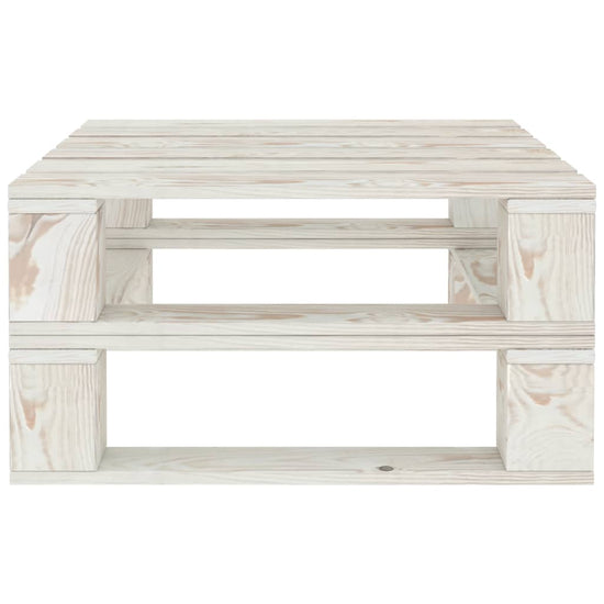Tuintafels 2 st pallet hout wit MeubelReus