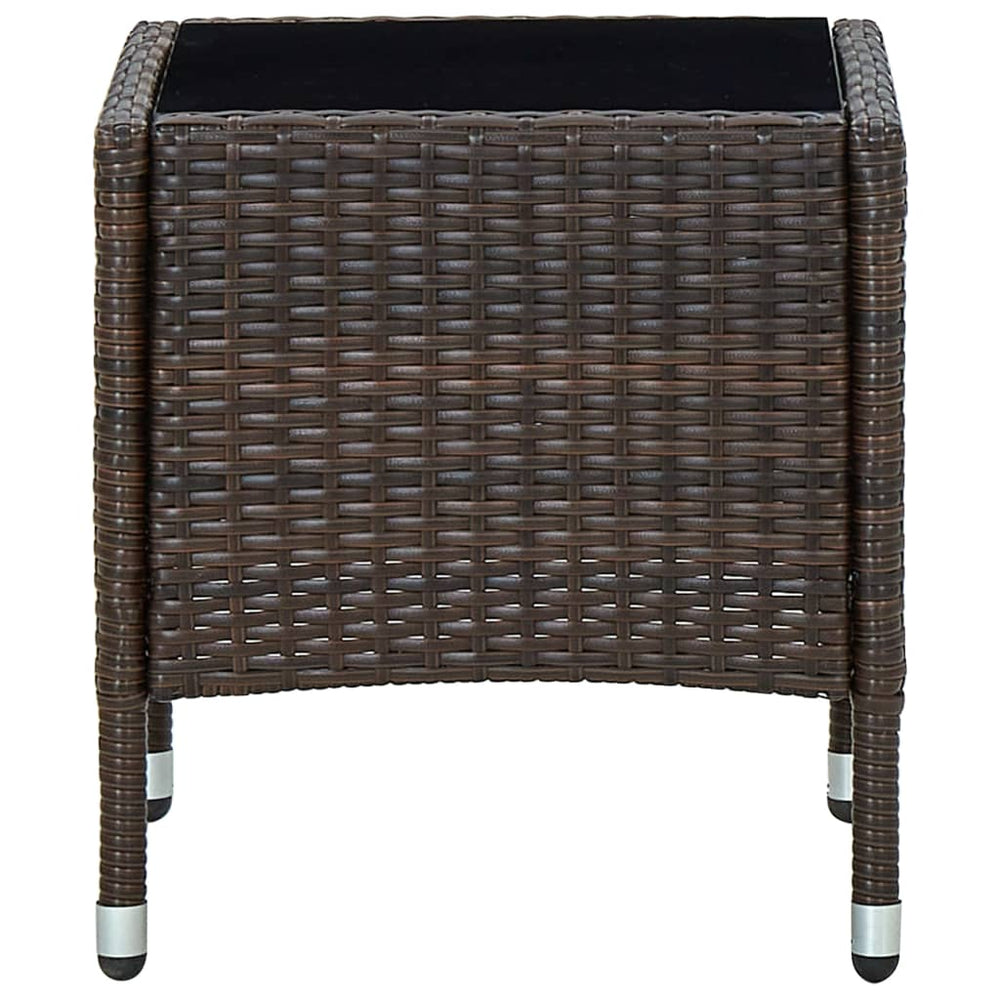 Tuintafel 40x40x45 cm poly rattan bruin MeubelReus