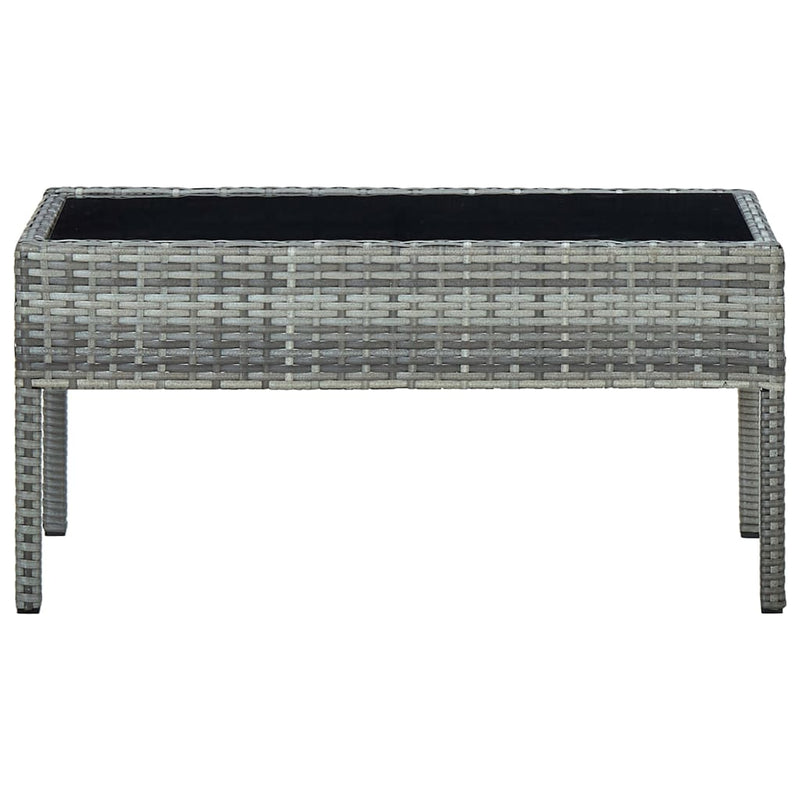 Tuintafel 75x40x37 cm poly rattan grijs MeubelReus