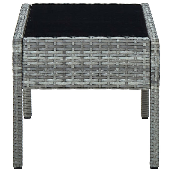 Tuintafel 75x40x37 cm poly rattan grijs MeubelReus