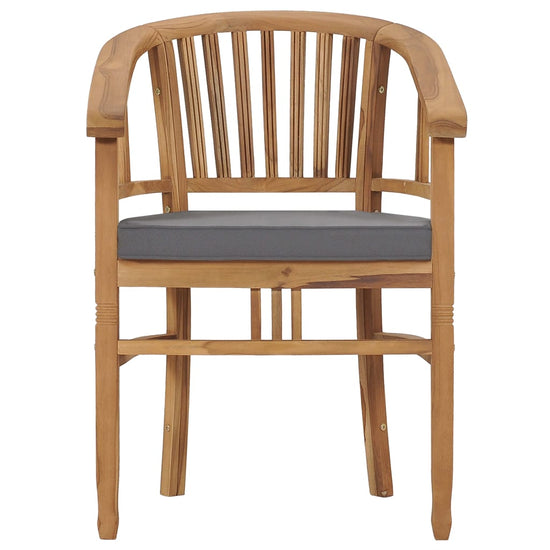 Tuinstoelen 2 st met kussens massief teakhout MeubelReus