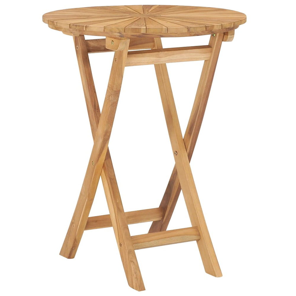 Tuintafel inklapbaar Ø60 cm massief teakhout MeubelReus
