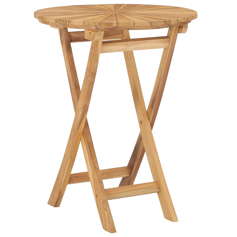 Tuintafel inklapbaar Ø60 cm massief teakhout MeubelReus