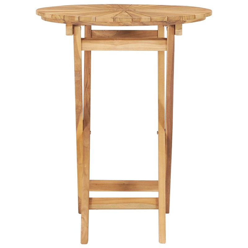 Tuintafel inklapbaar Ø60 cm massief teakhout MeubelReus