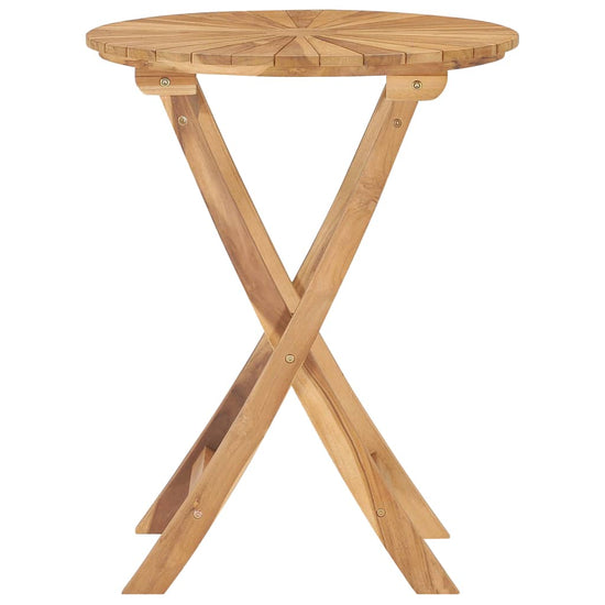 Tuintafel inklapbaar Ø60 cm massief teakhout MeubelReus