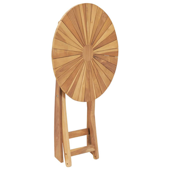 Tuintafel inklapbaar Ø60 cm massief teakhout MeubelReus