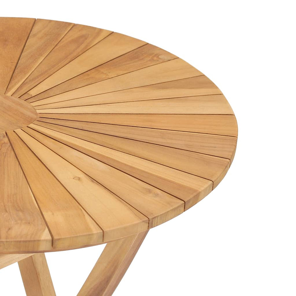 Tuintafel inklapbaar Ø60 cm massief teakhout MeubelReus