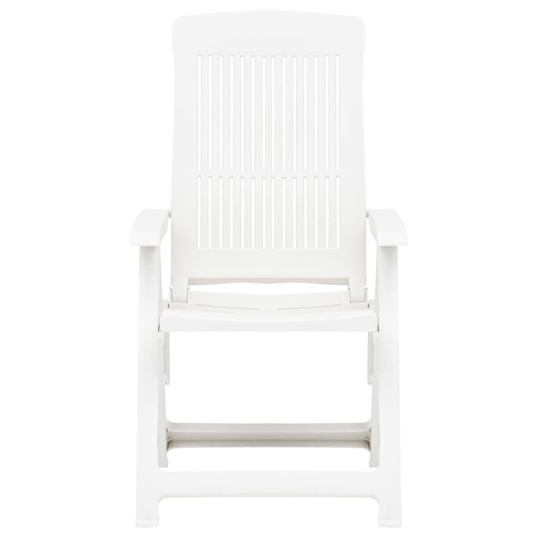 Tuinstoelen 2 st verstelbaar kunststof wit MeubelReus