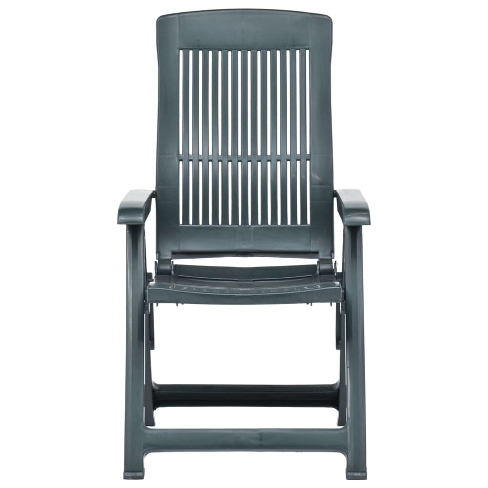 Tuinstoelen 2 st verstelbaar kunststof groen MeubelReus