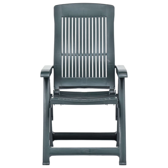 Tuinstoelen 2 st verstelbaar kunststof groen MeubelReus