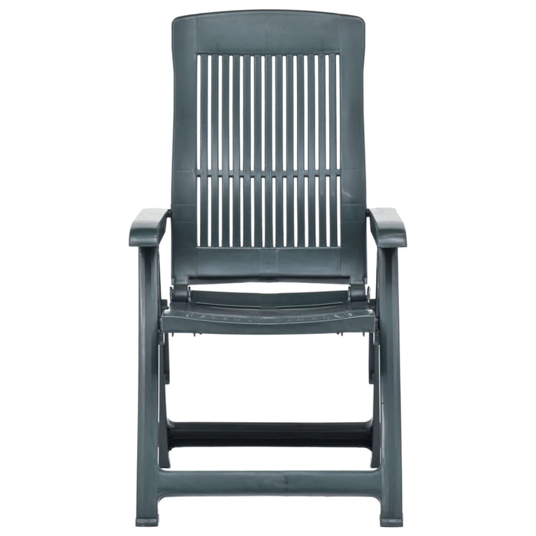 Tuinstoelen 2 st verstelbaar kunststof groen MeubelReus