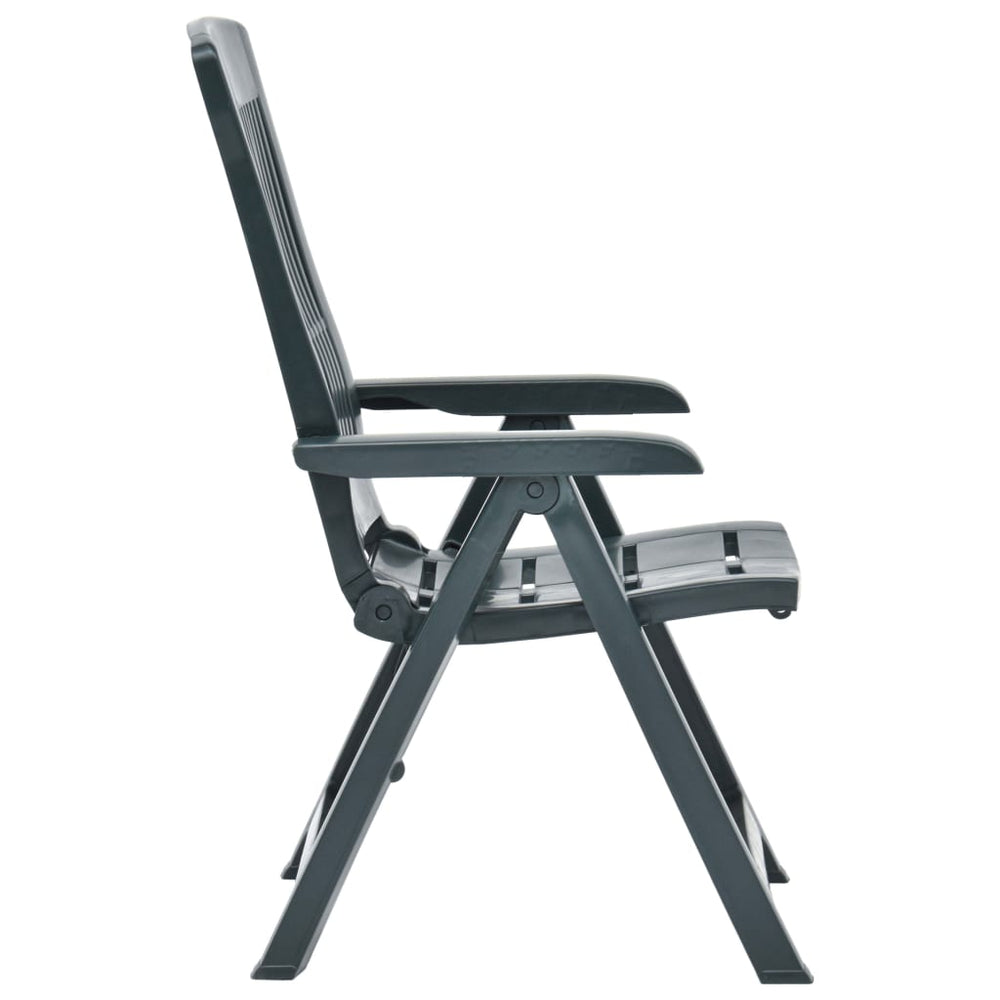 Tuinstoelen 2 st verstelbaar kunststof groen MeubelReus