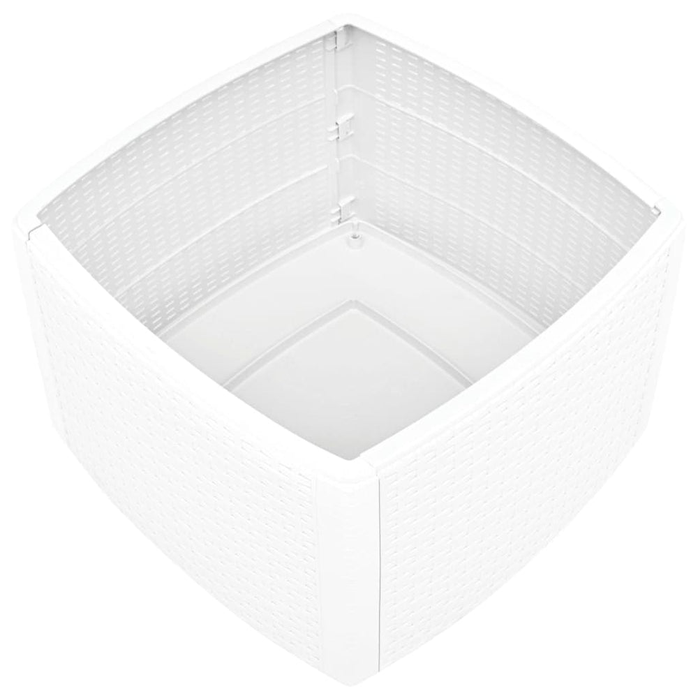 Bijzettafel 54x54x36,5 cm kunststof wit MeubelReus