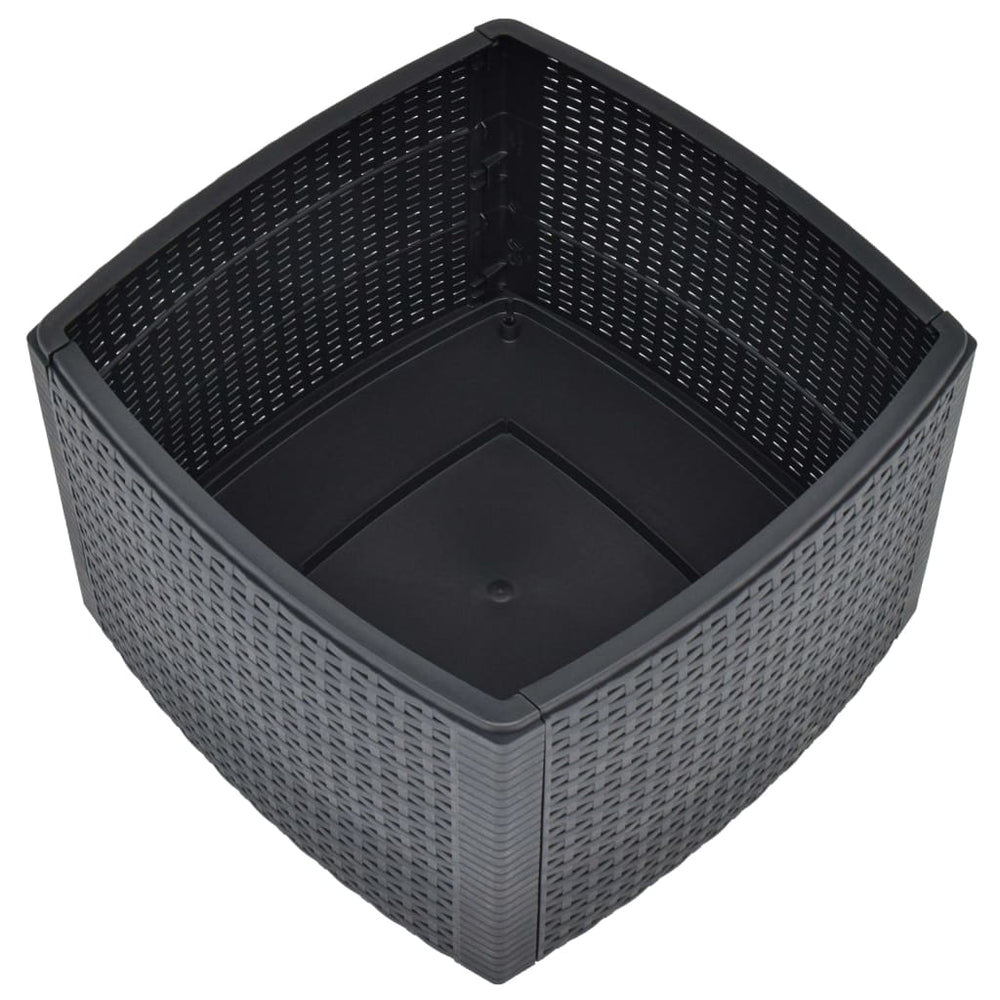Bijzettafel 54x54x36,5 cm kunststof antraciet MeubelReus