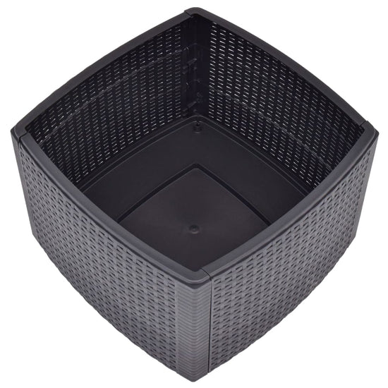 Bijzettafel 54x54x36,5 cm kunststof mokka MeubelReus