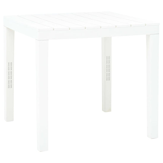 Tuintafel 78x78x72 cm kunststof wit MeubelReus