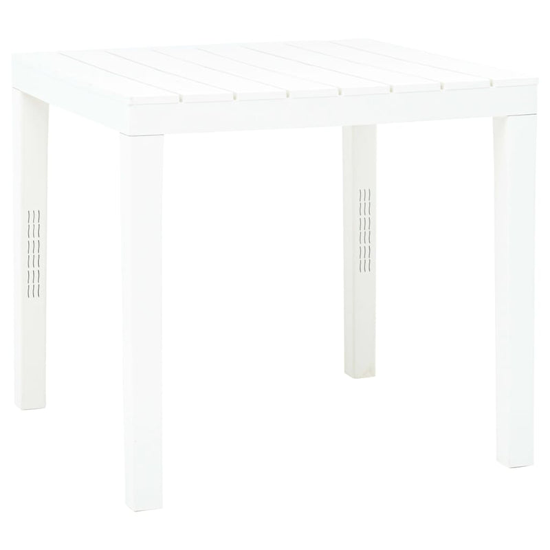 Tuintafel 78x78x72 cm kunststof wit MeubelReus
