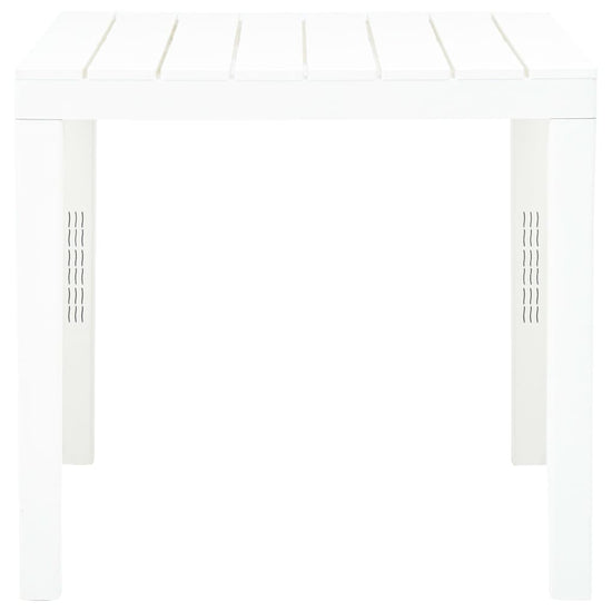 Tuintafel 78x78x72 cm kunststof wit MeubelReus