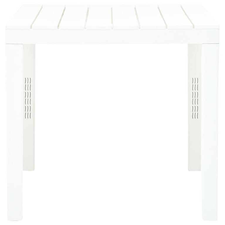 Tuintafel 78x78x72 cm kunststof wit MeubelReus