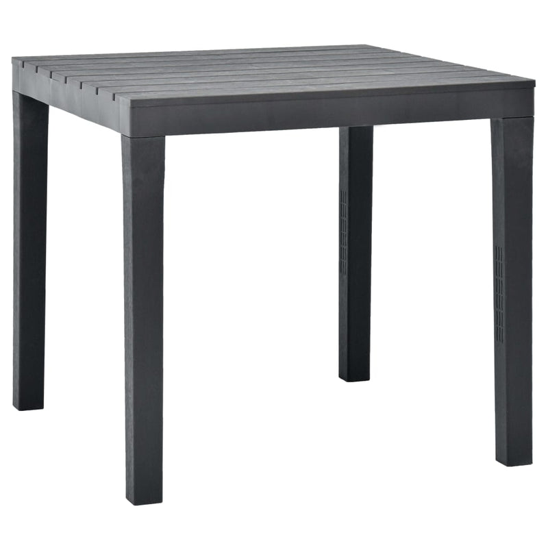 Tuintafel 78x78x72 cm kunststof antraciet MeubelReus