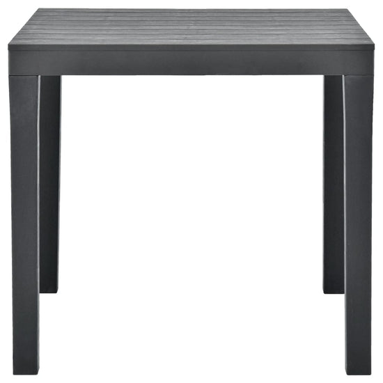 Tuintafel 78x78x72 cm kunststof antraciet MeubelReus