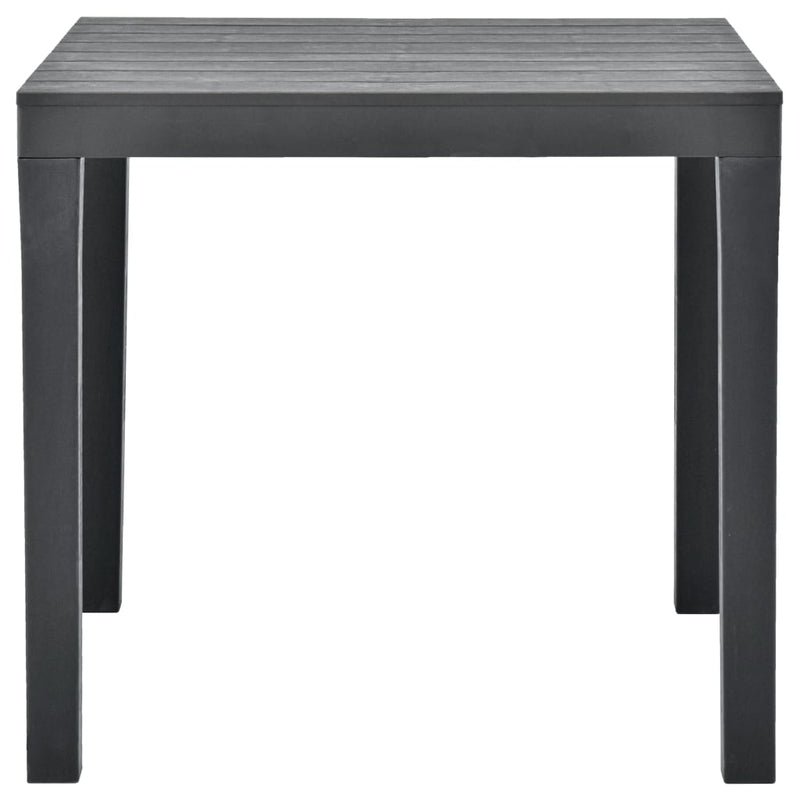 Tuintafel 78x78x72 cm kunststof antraciet MeubelReus