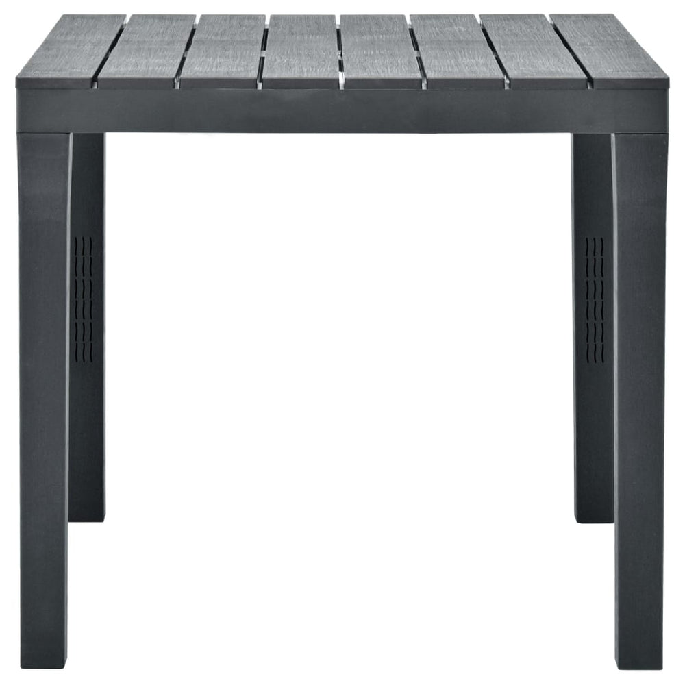 Tuintafel 78x78x72 cm kunststof antraciet MeubelReus