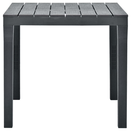 Tuintafel 78x78x72 cm kunststof antraciet MeubelReus
