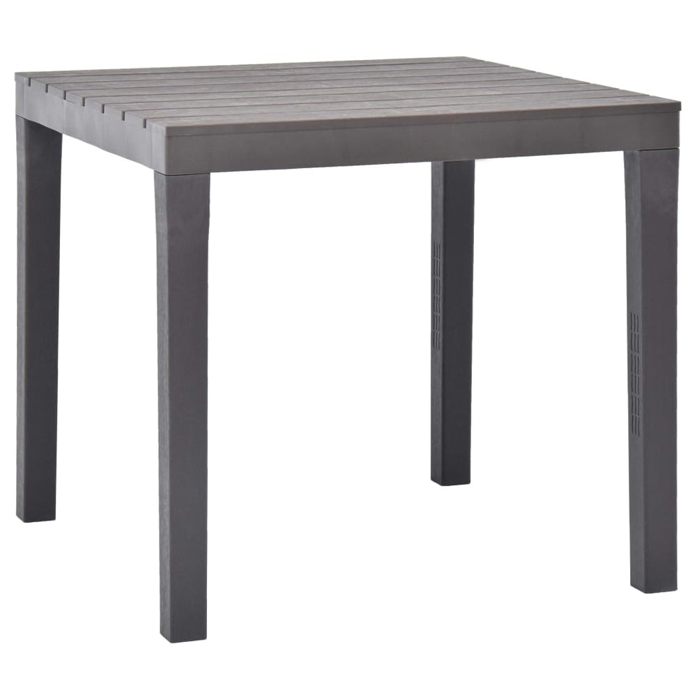 Tuintafel 78x78x72 cm kunststof mokka MeubelReus