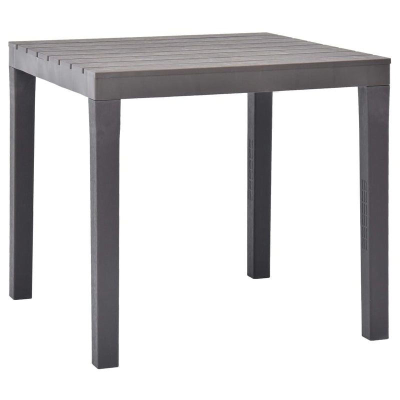 Tuintafel 78x78x72 cm kunststof mokka MeubelReus