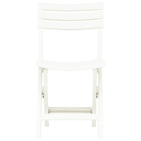 Tuinstoelen inklapbaar 2 st kunststof wit MeubelReus