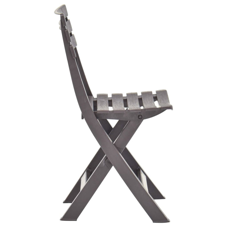 Tuinstoelen inklapbaar 2 st kunststof mokka MeubelReus