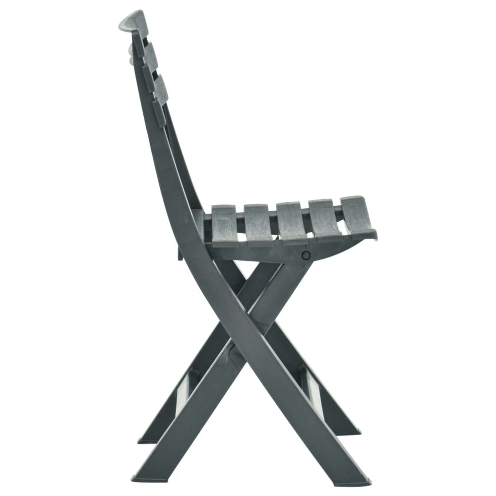 Tuinstoelen inklapbaar 2 st kunststof groen MeubelReus