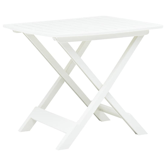 Tuintafel inklapbaar 79x72x70 cm kunststof wit MeubelReus