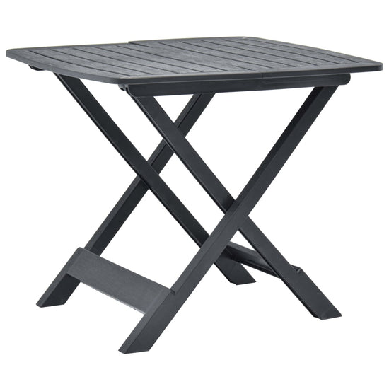 Tuintafel inklapbaar 79x72x70 cm kunststof antraciet MeubelReus