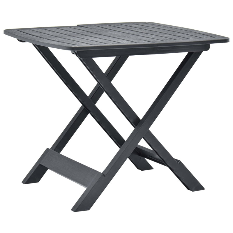 Tuintafel inklapbaar 79x72x70 cm kunststof antraciet MeubelReus