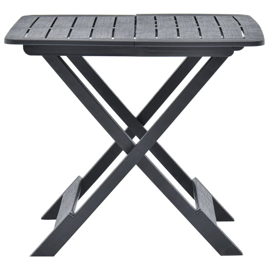 Tuintafel inklapbaar 79x72x70 cm kunststof antraciet MeubelReus