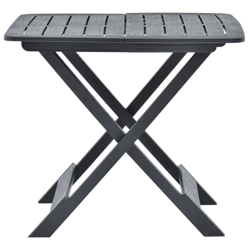 Tuintafel inklapbaar 79x72x70 cm kunststof antraciet MeubelReus