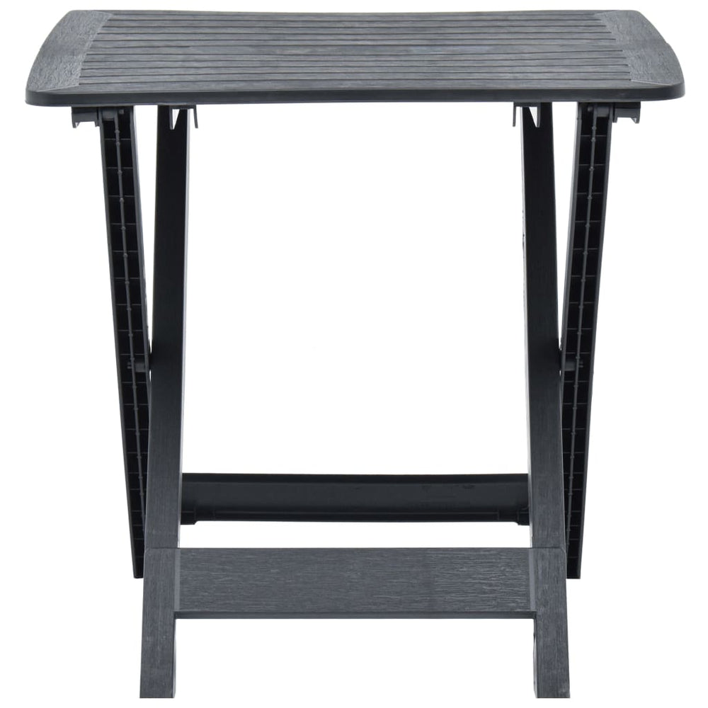 Tuintafel inklapbaar 79x72x70 cm kunststof antraciet MeubelReus