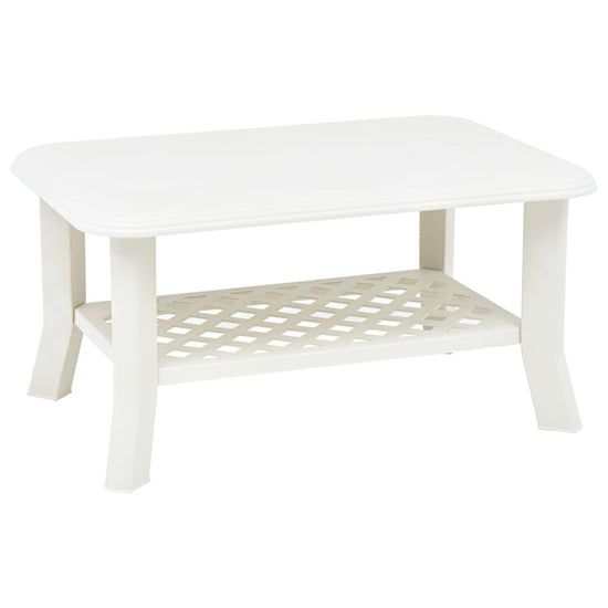 Salontafel 90x60x46 cm kunststof wit MeubelReus